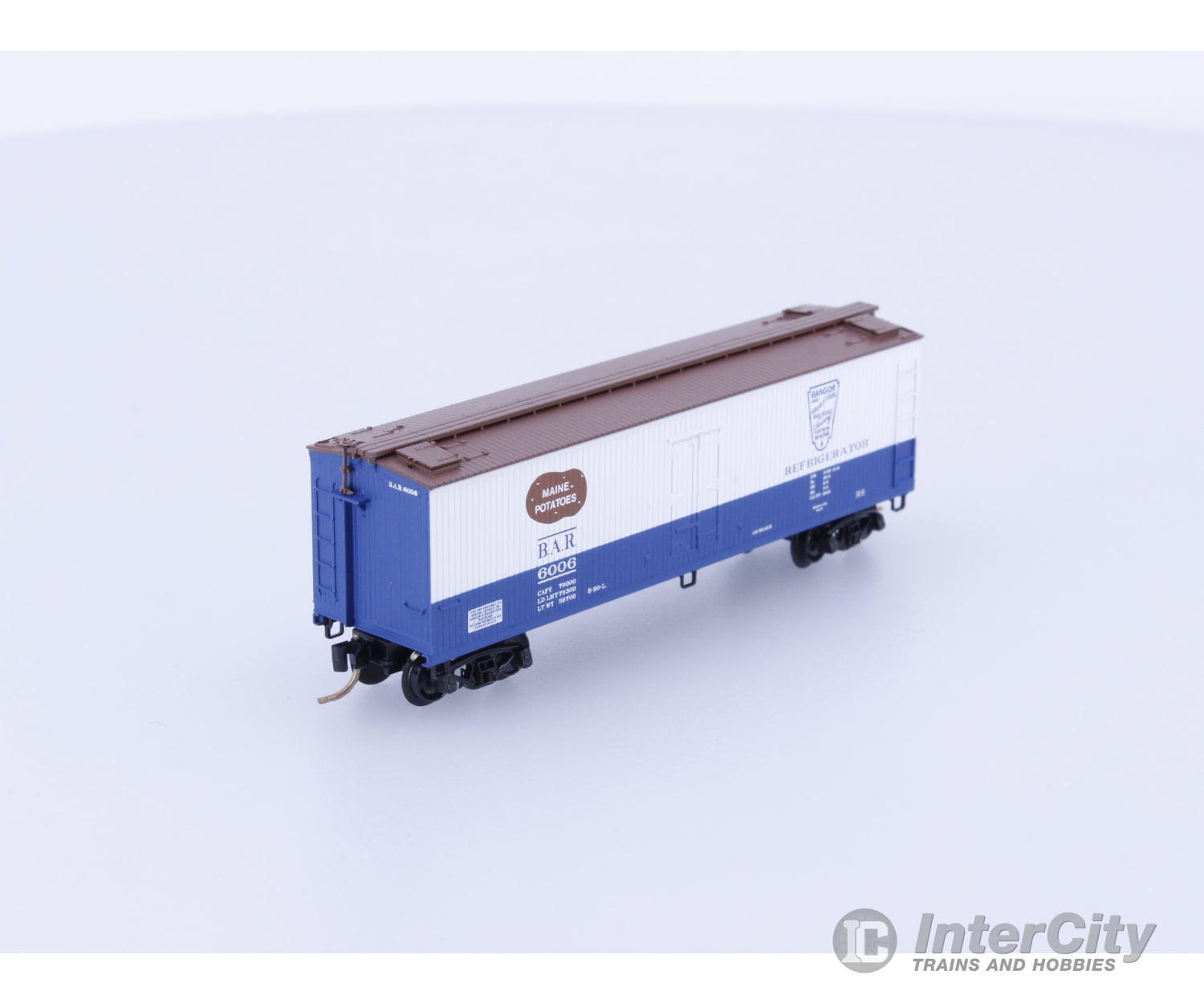 Micro Trains 49550 N Reefer Ice 40’ Wood Bangor and Aroostook BAR 6006 Freight Cars