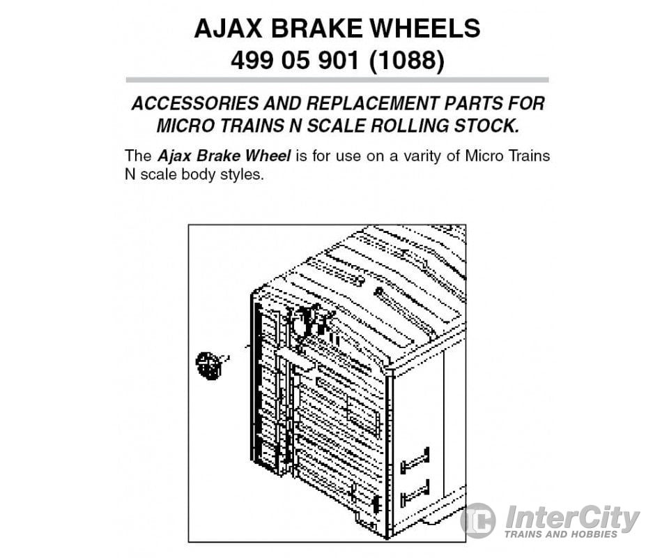 Micro Trains 49905901 Brake Wheels - Horizontal Type Ajax Pkg(12) Parts