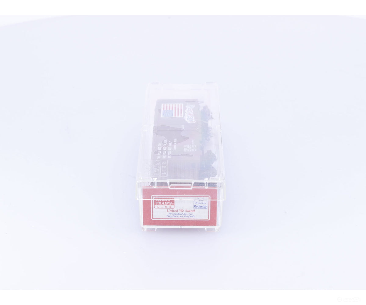 Micro Trains 502 N 40’ Single Door Boxcar United We Stand 9/11 (DODX) 500 - Freight Cars