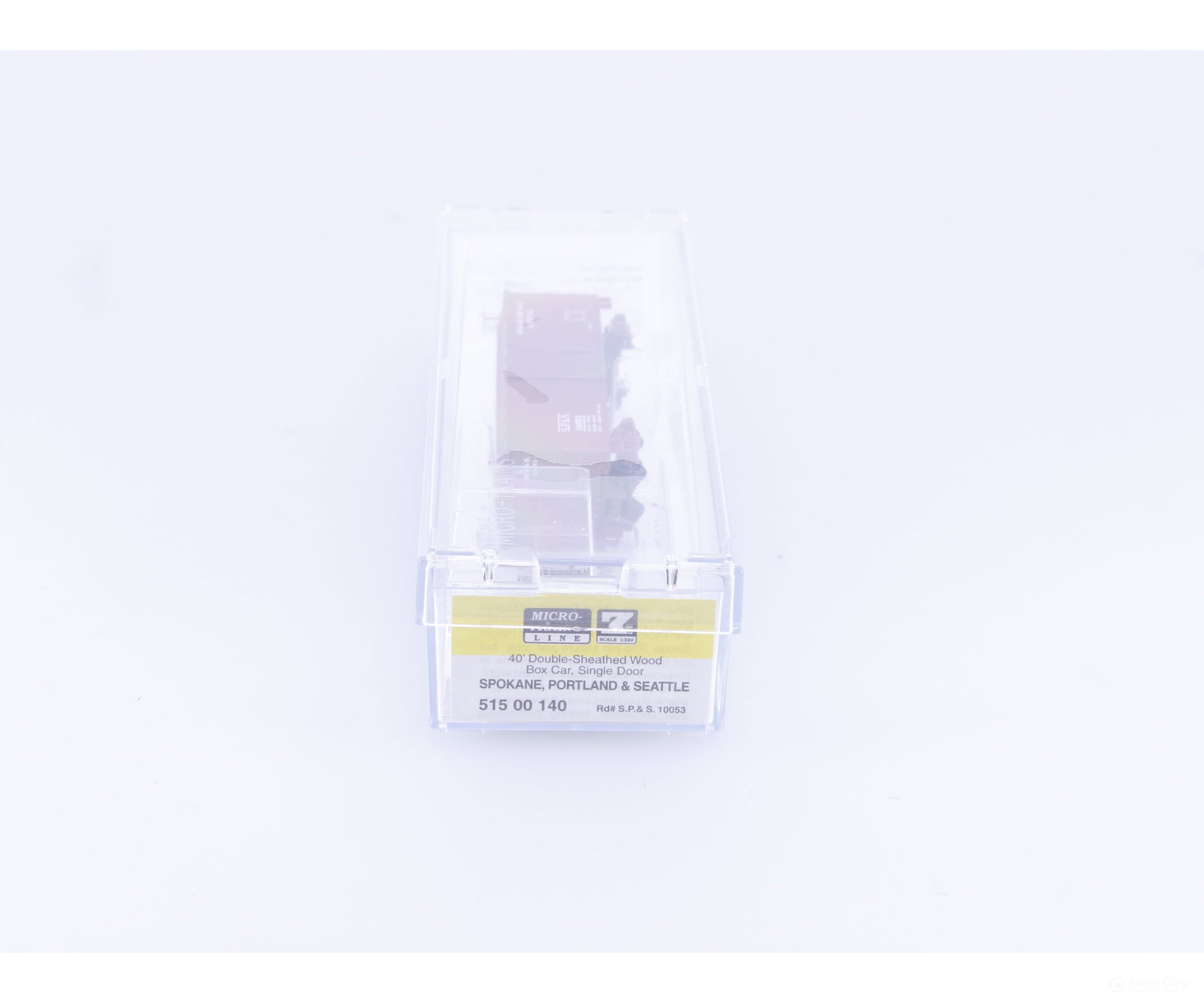 Micro Trains 51500140 Z 40’Double-Sheathed Wood Box Car Single Door Spokane Portland and Seattle (SPS) 10053 - Freight