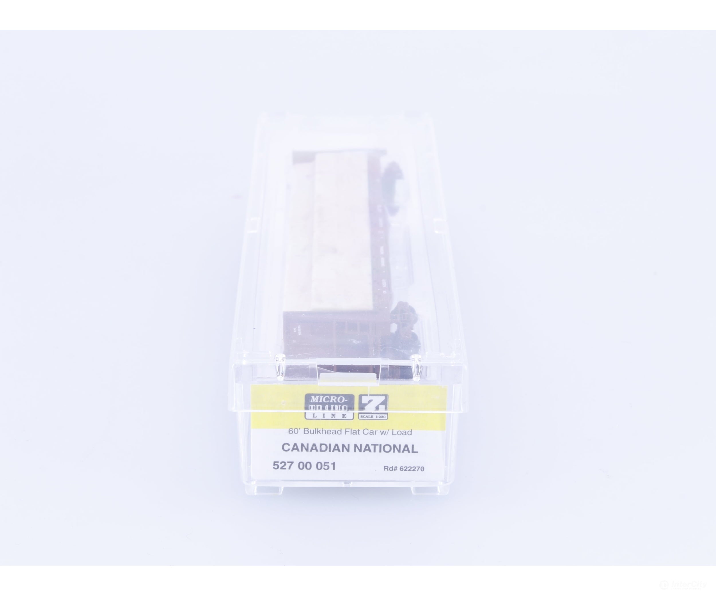 Micro Trains 52700051 Z 60’ Bulkhead Flatcar with Load Canadian National (CN) 622270 Freight Cars