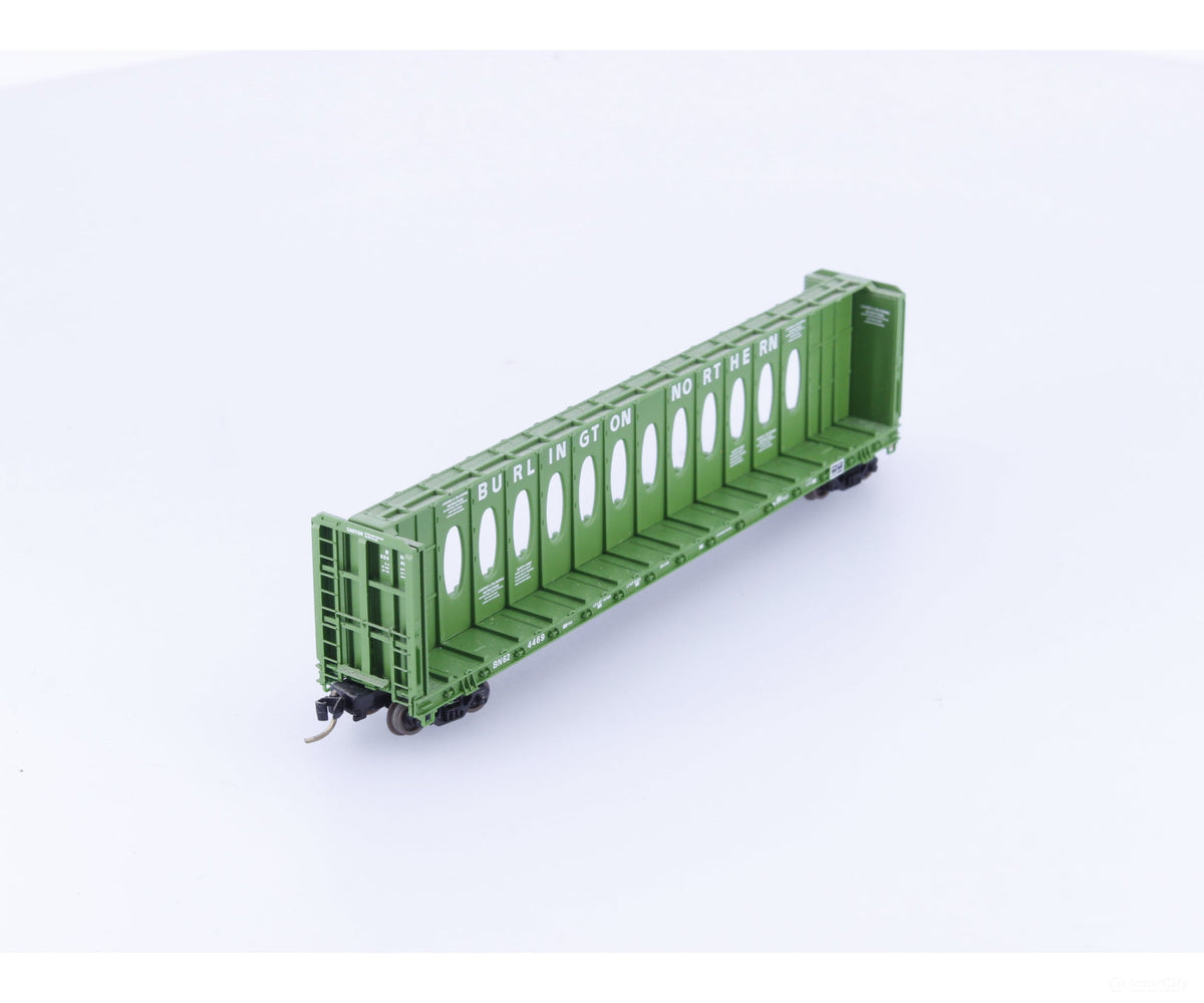 Micro Trains 53010 N 60’8’’ Thrall Centerbeam Flatcar #2 Burlington Northern (BN) 624469 - Freight Cars
