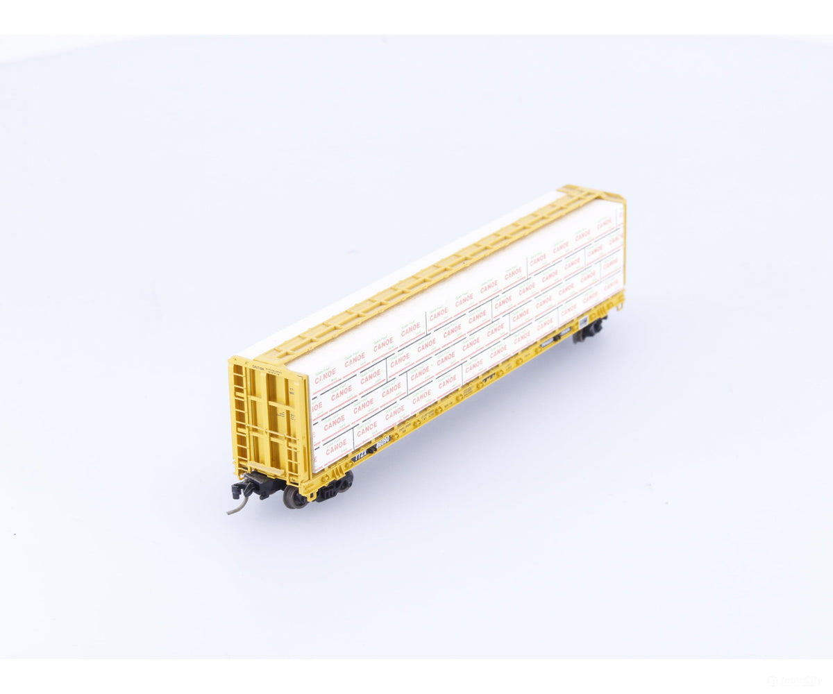 Micro Trains 53020 N 60’ 8’’ Centerbeam Flat Car W Lumber Load Trailer Train TTX Corp. (TTX) 86090 - Freight Cars