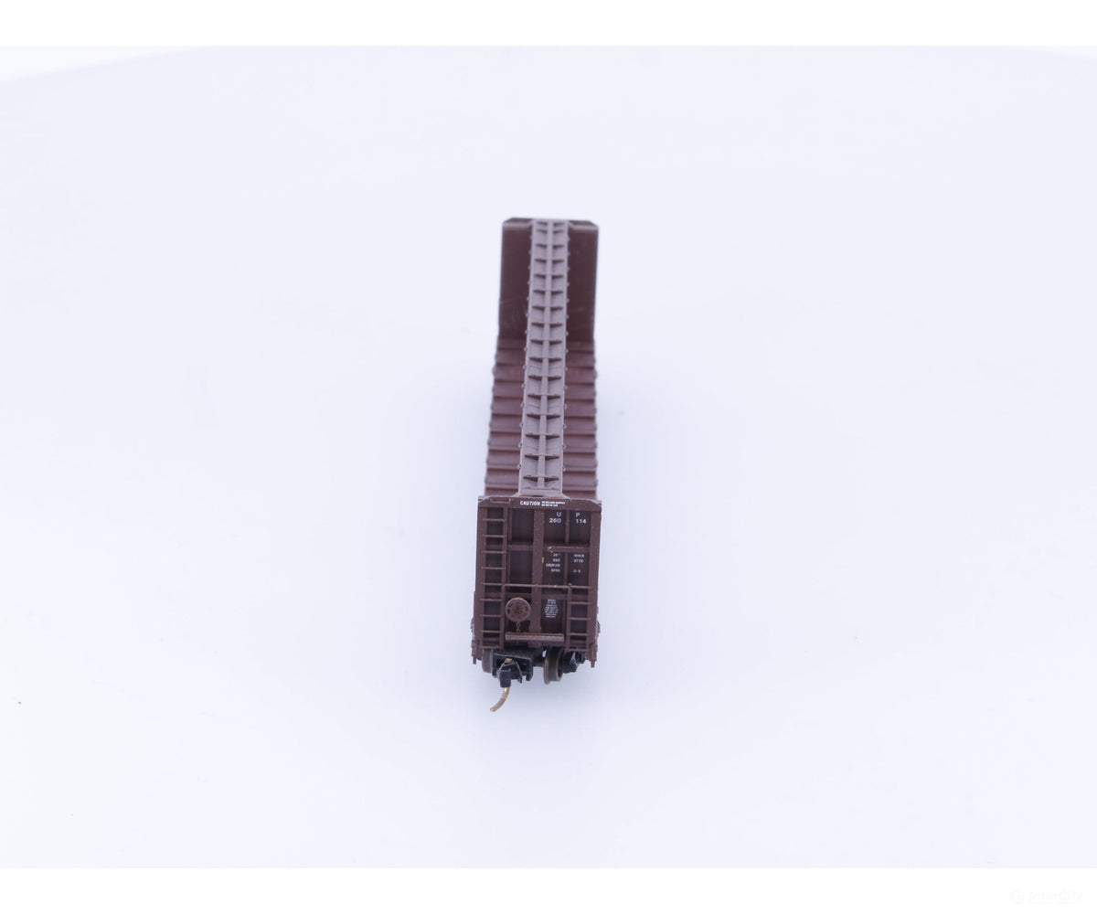 Micro Trains 53710 N 60’8’’ Thrall I-Beam Centerbeam Flatcar #2 Union Pacific (UP) 260114 - Freight Cars