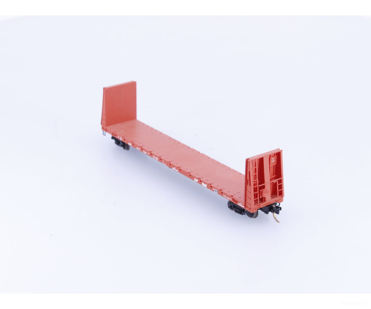 Micro Trains 54070 N 61’ 8’’ Bulkhead Flat Car Canadian Pacific (CP) 317137 (#1) - Freight Cars