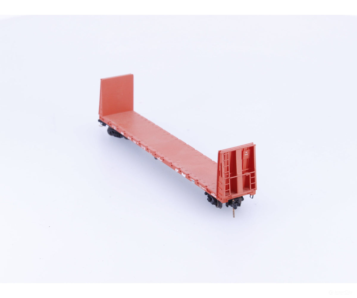 Micro Trains 54070 N 61’ 8’’ Bulkhead Flat Car Canadian Pacific (CP) 317137 - Freight Cars