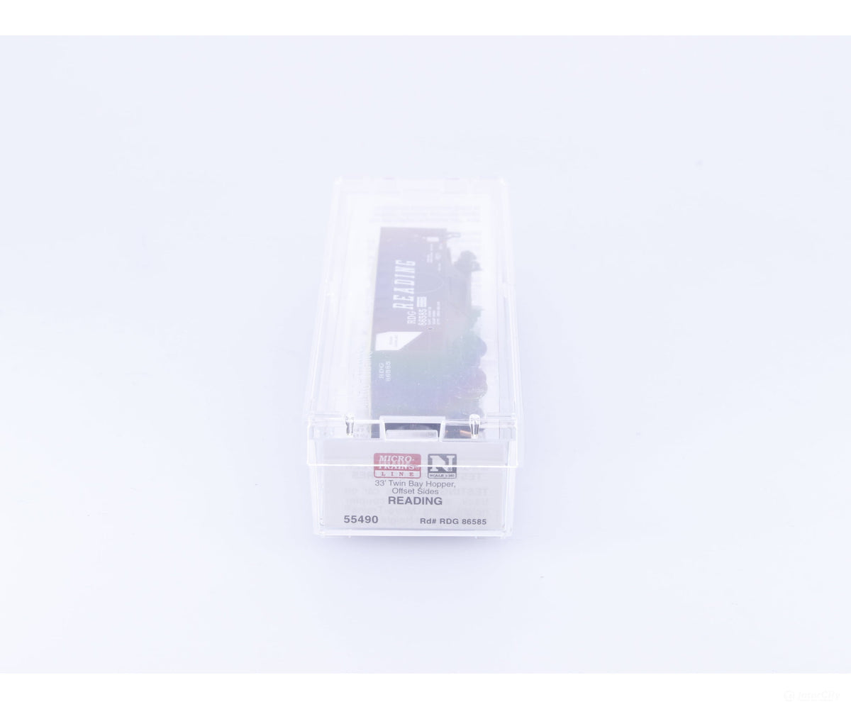 Micro Trains 55490 N 2 Bay 33’ Open Hopper Offset Sides w/ Load Reading (RL) 86585 - Freight Cars
