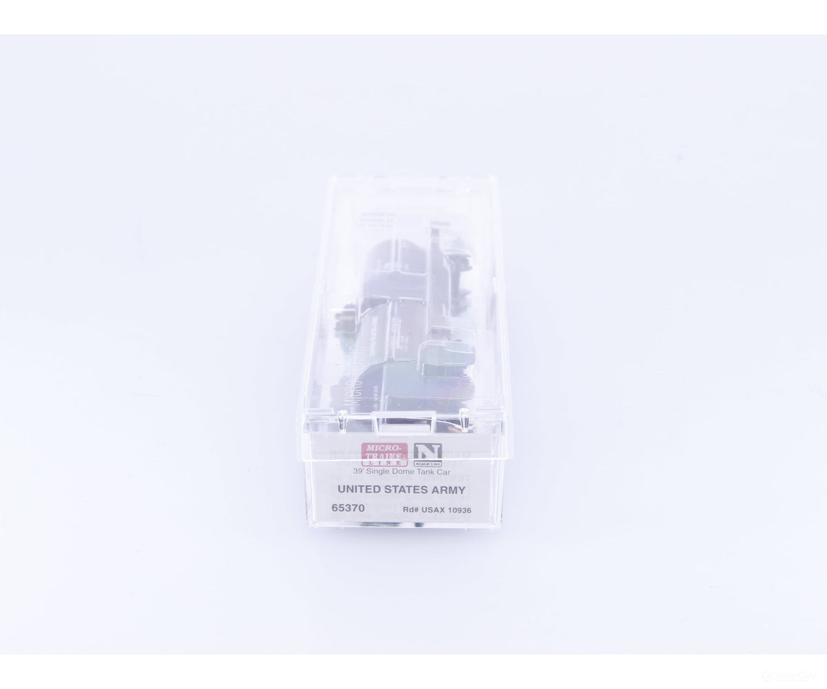 Micro Trains 65370 N 39’ Single Dome Tank Car #2 United States Army (USAX) 10936 - Freight Cars