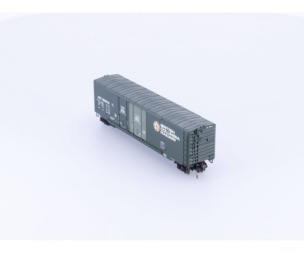 Micro Trains 75120 N 50’ Double Door Boxcar British Columbia Railway (BCOL) 800516 - Freight Cars