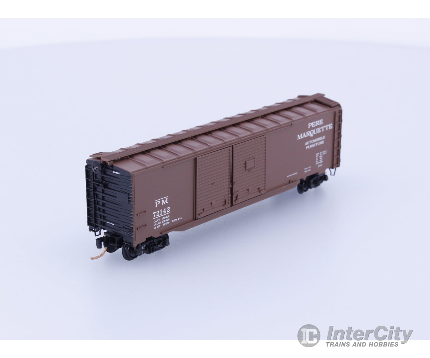 Micro Trains 78100 N Boxcar 50’ Steel Double Door Pere Marquette PM 72142 Freight Cars