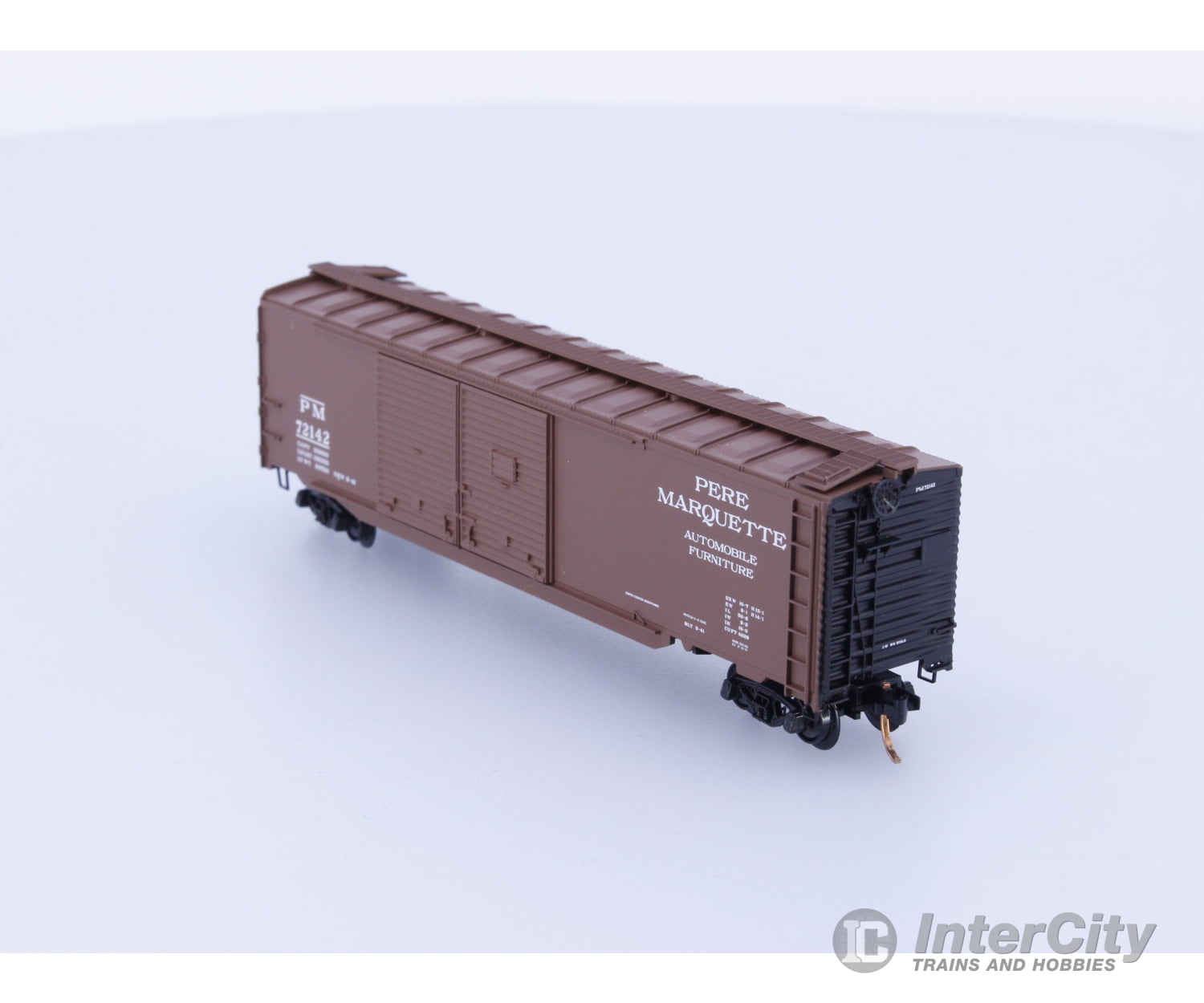 Micro Trains 78100 N Boxcar 50’ Steel Double Door Pere Marquette PM 72142 Freight Cars
