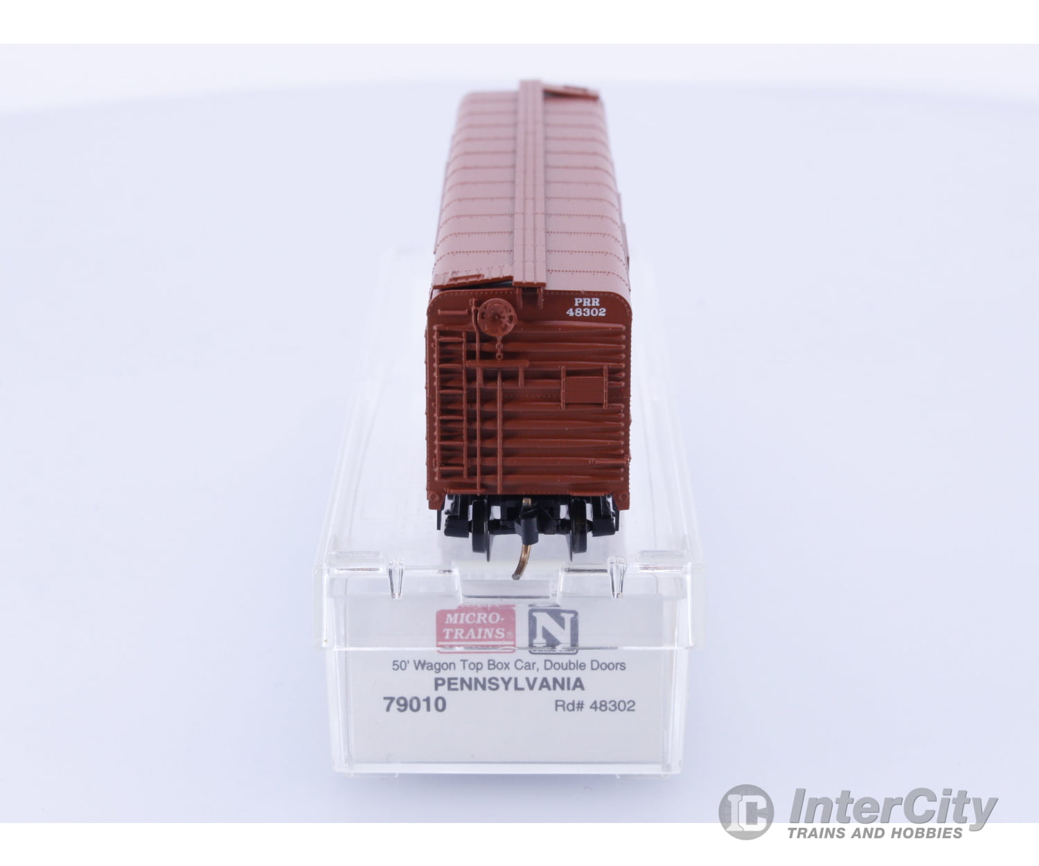 Micro Trains 79010 N Boxcar 50’ Double Sliding Door Wagon Top Roof Pennsylvania Railroad (PRR) 48302 Freight Cars