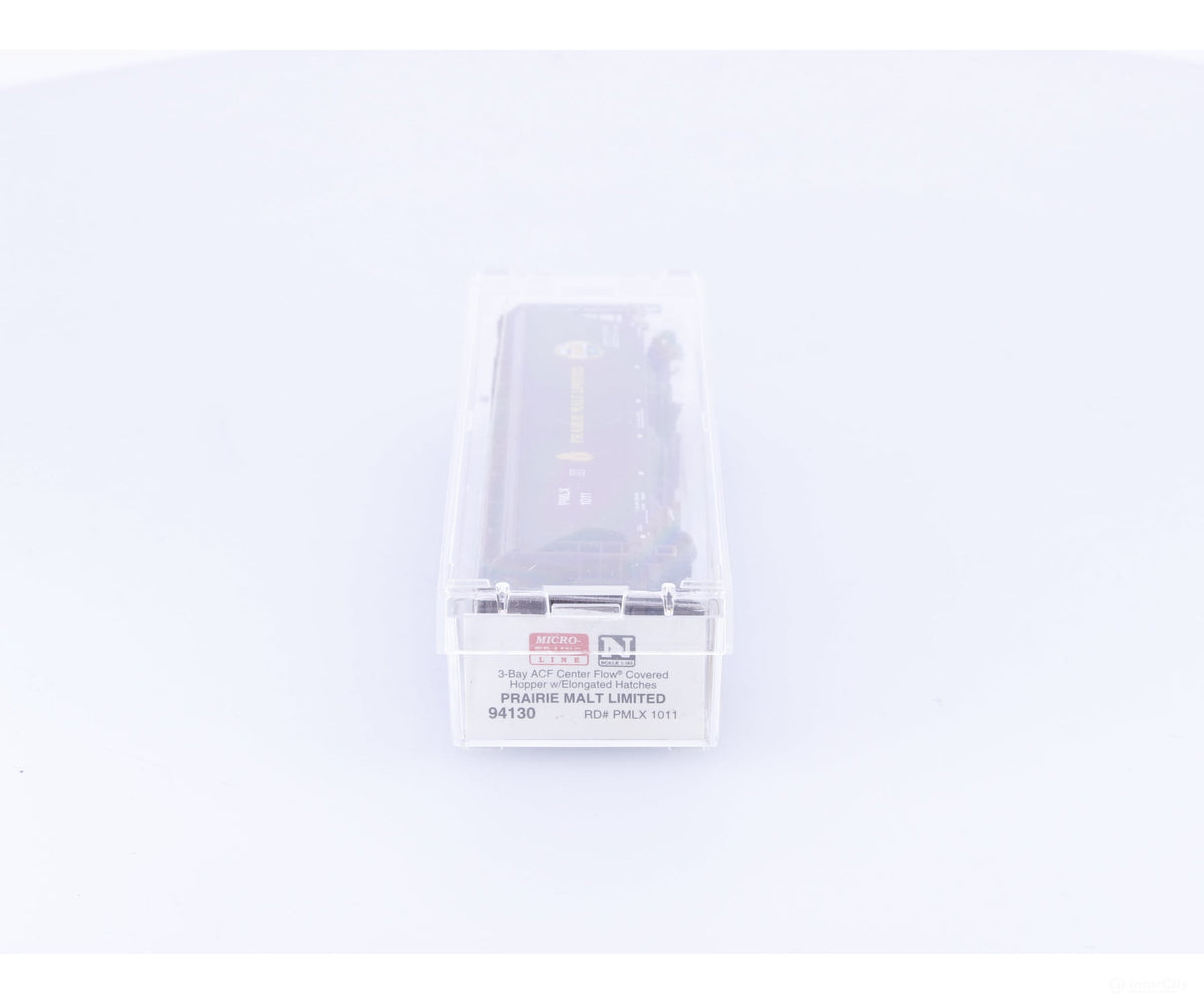 Micro Trains 94130 N 3 Bay ACF Covered Hopper Prairie Malt Limited (PMLX) 1011 - Freight Cars