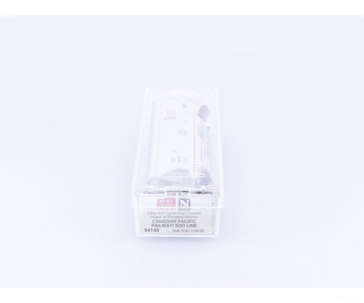 Micro Trains 94140 N 3 Bay ACF Covered Hopper (SOO) #4 Canadian Pacific (CP) 119145 - Freight Cars