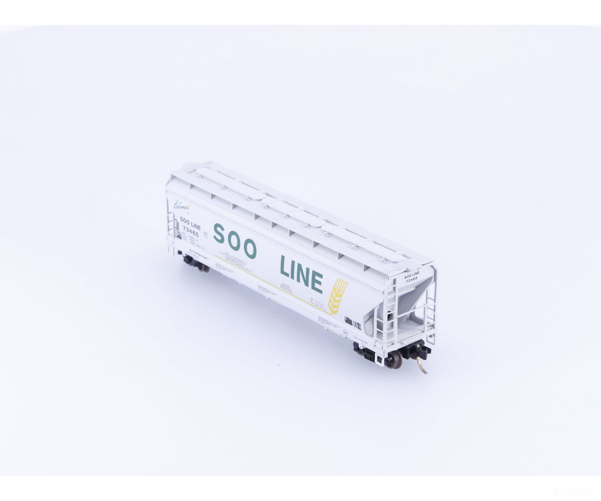 Micro Trains 94150 N 3 Bay ACF Covered Hopper #2 Soo Line (SOO) 73465 - Freight Cars