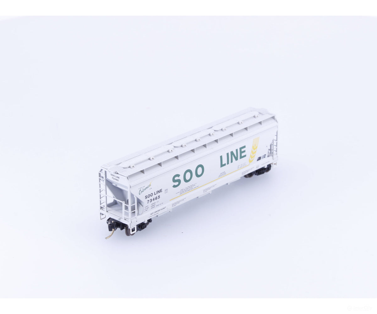 Micro Trains 94150 N 3 Bay ACF Covered Hopper #2 Soo Line (SOO) 73465 - Freight Cars