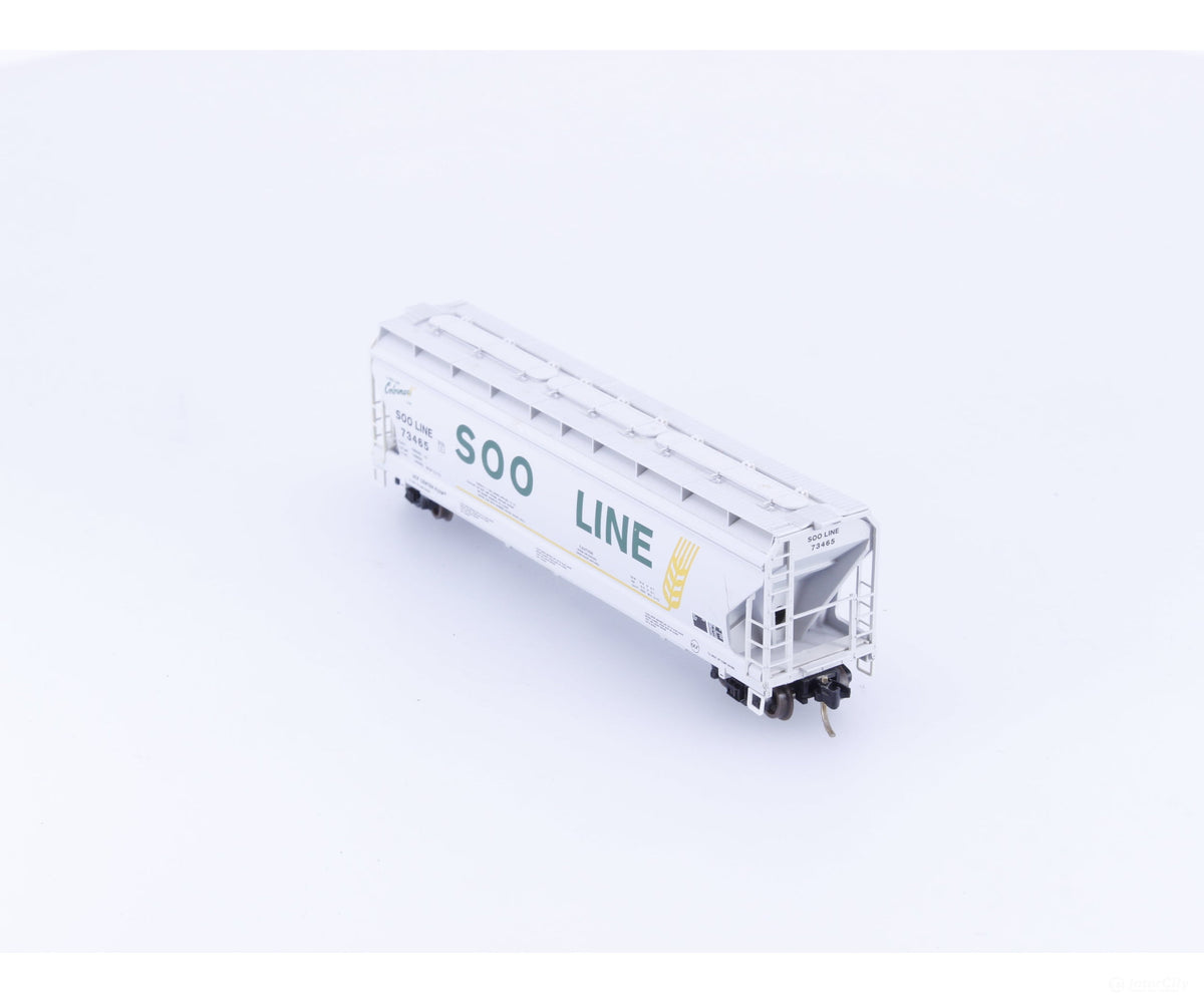 Micro Trains 94150 N 3 Bay ACF Covered Hopper #3 Soo Line (SOO) 73465 - Freight Cars