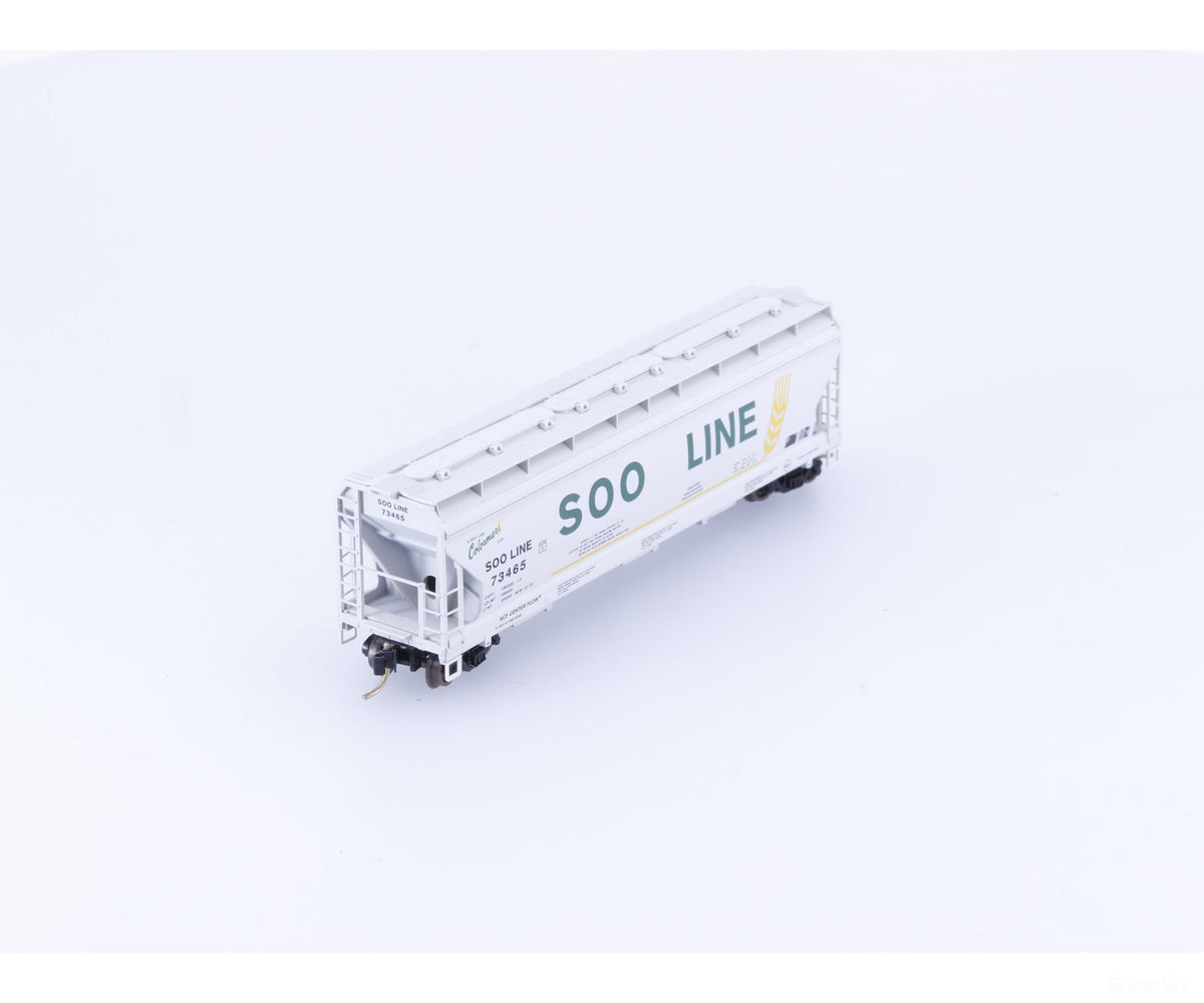 Micro Trains 94150 N 3 Bay ACF Covered Hopper #3 Soo Line (SOO) 73465 - Freight Cars