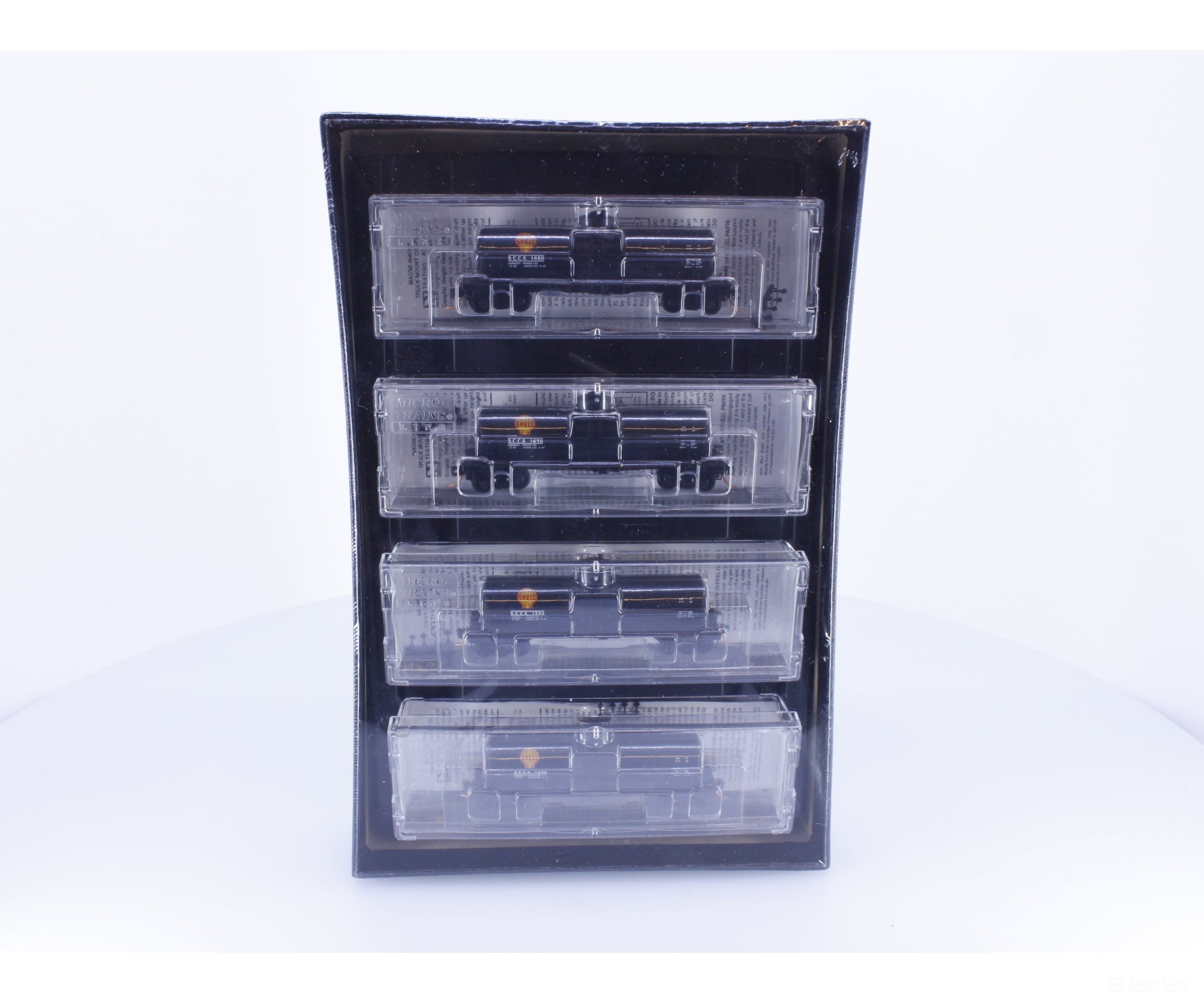Micro Trains 99300108 N 4 Pack Shell Oil Tankers 1480/1496/1535/1548 Freight Cars