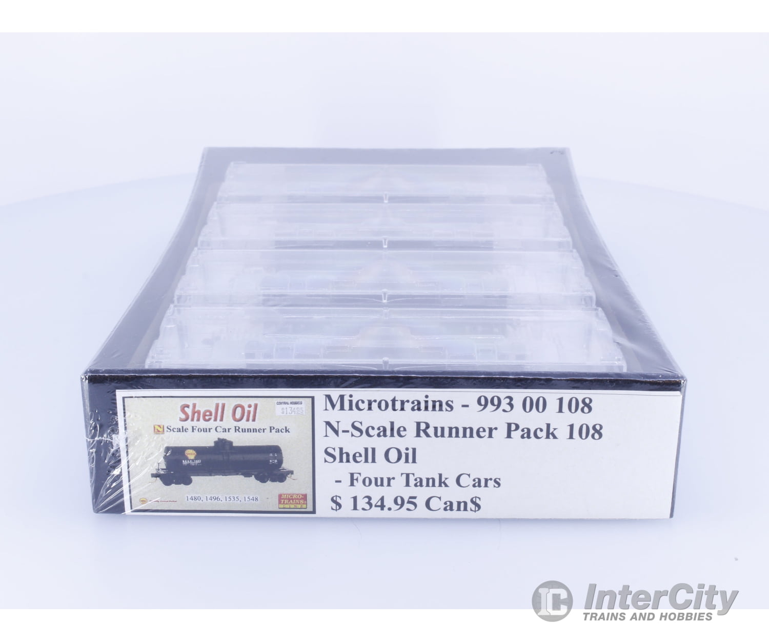 Micro Trains 99300108 N 4 Pack Shell Oil Tankers 1480/1496/1535/1548 Freight Cars