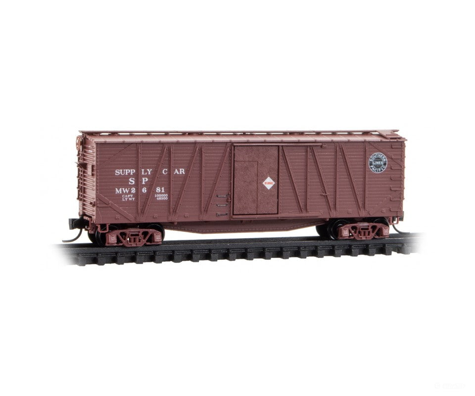 Micro Trains 99302235 N 2 40’ Wood Boxcars Gs Gondola Forklift & Cargo Kit Set - Southern Pacific