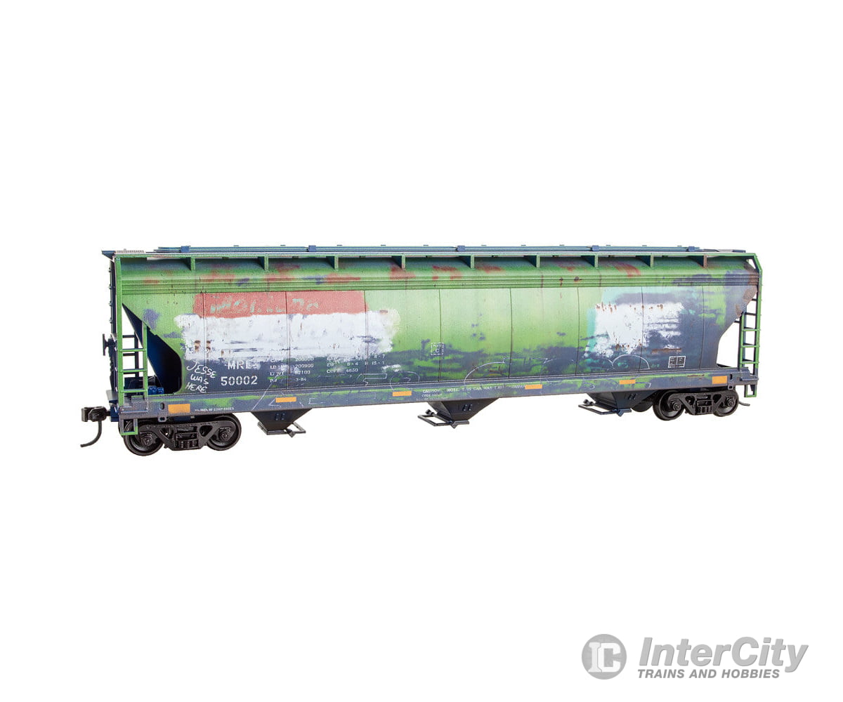 Micro Trains HO 2000005 ACF 47’ 3-Bay Center-Flow Covered Hopper - Kit - Grit N Grime - Montana Rail Link #50002