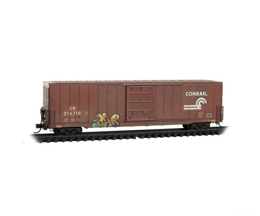Micro Trains Line N 10444041 60’ Excess Height Single-Door Boxcar With Riveted Sides Conrail