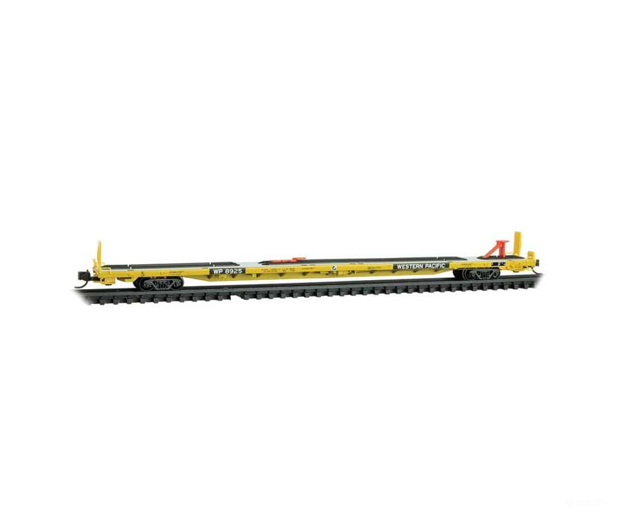 Micro Trains Line N 7100600 89’4’’ Tofc Intermodal Flatcar - Western Pacific #8925 Freight Cars