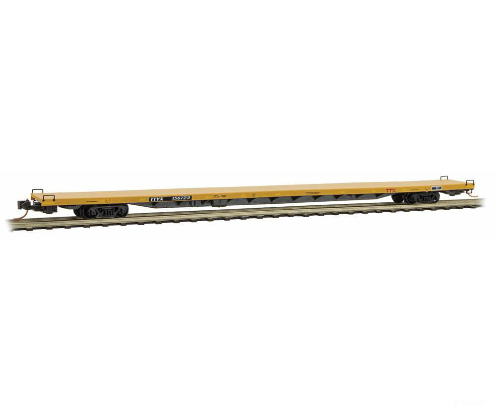 Micro Trains Line N 894 Flat-Deck Flatcar - Ready To Run Ttx #156723 157215 157480 (Yellow Black