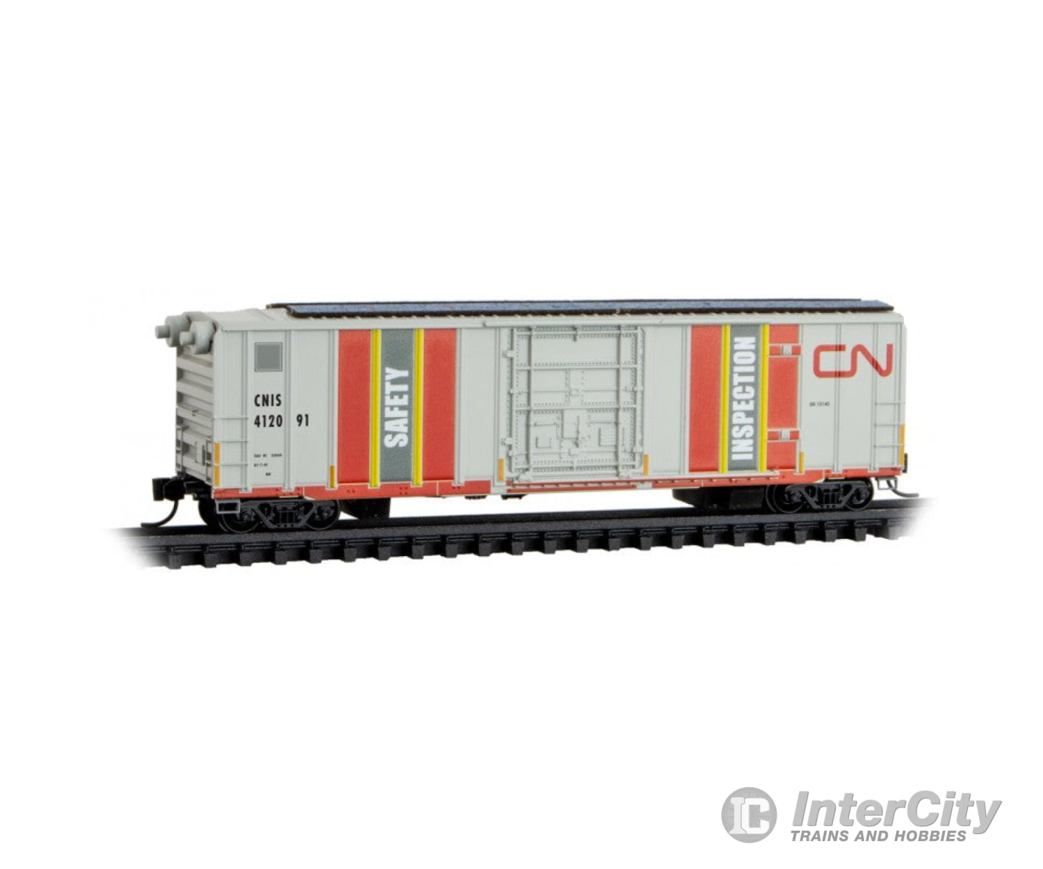 Micro Trains N 02700500 50’ Rib-Side Single-Door Boxcar No Roofwalk - Canadian National Cn Safety