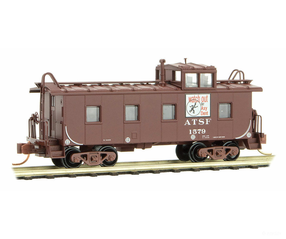 Micro Trains N 10000370 36 Riveted Steel Cupola Caboose 2-Pack - Ready To Run -- Santa Fe #2164 1579