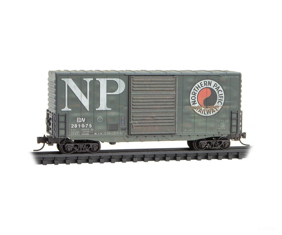 Micro Trains N 10144011 Pullman-Standard 40 Hy-Cube Boxcar - Ready To Run -- Northern Pacific Bn