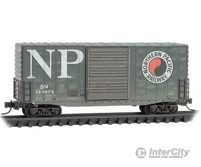 Micro Trains N 10144011 Pullman-Standard 40 Hy-Cube Boxcar - Ready To Run -- Northern Pacific Bn