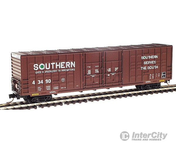 Micro Trains N 103080 60 Excess Height Double Plug Door Box W/Waffle Sides -- Southern Railway