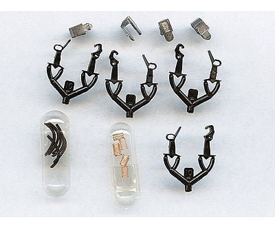 Micro Trains N 130013 Truck Mount Couplers -- T Shank .245 .62Cm (Medium) 2 Pairs & Trucks
