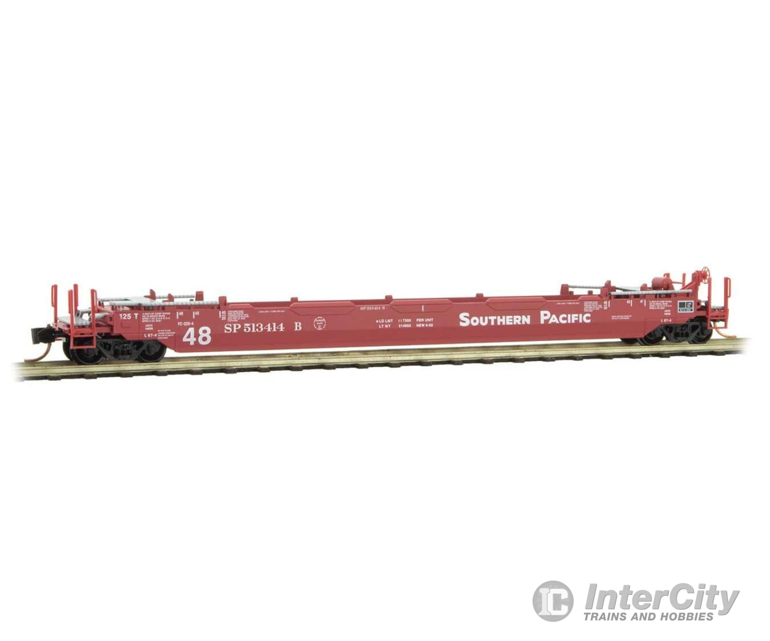 Micro Trains N 13500132 70 Husky-Stack Well Car With 48 - Ready To Run -- Southern Pacific #513414B