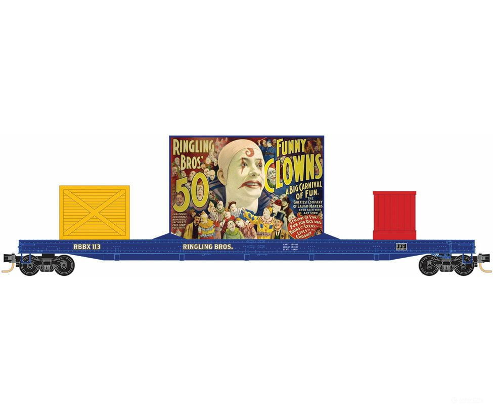 Micro Trains N 13900261 70 Circus Flatcar With Billboard Load - Ready To Run -- Ringling Bros.(R)