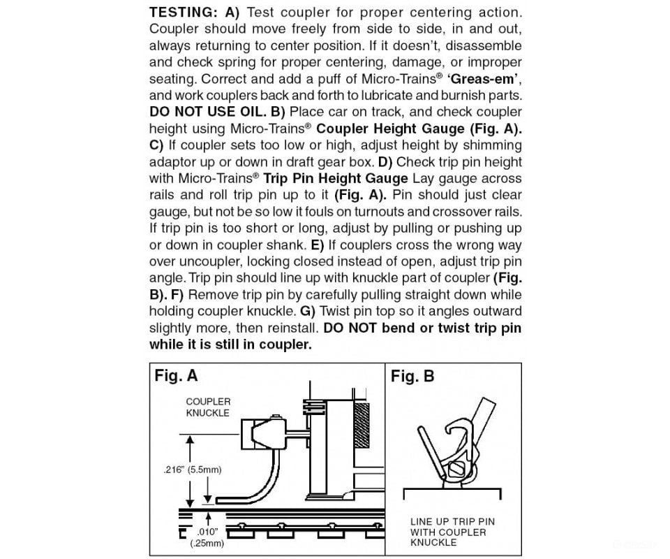 Micro Trains N 142020 Locomotive Coupler Conversion Kits W/Pilot Face -- Life Like Fa2 (Front & Rear