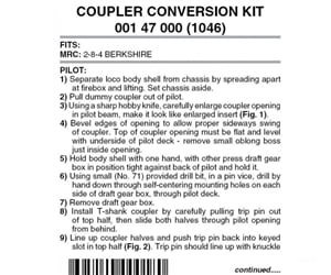 Micro Trains 147000 Locomotive Coupler Conversion Kits - Mrc 2-8-4 Berkshire Couplers & Trucks