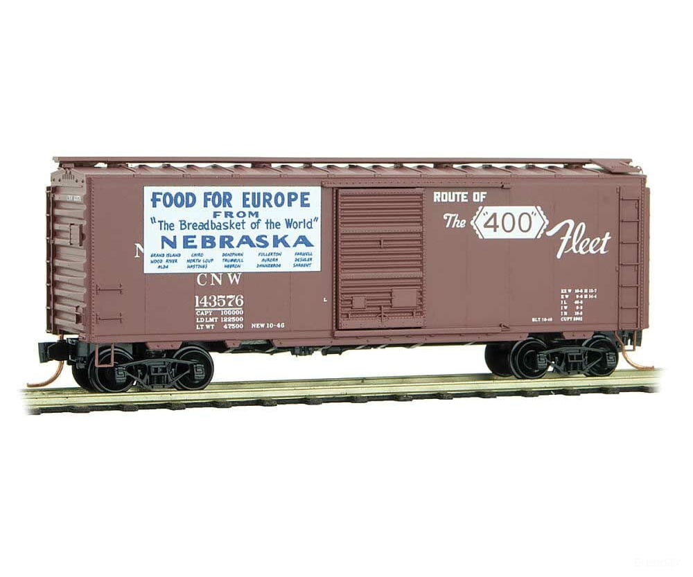 Micro Trains N 2000037 40 Single-Door Boxcar - Ready To Run -- Chicago & North Western 143576