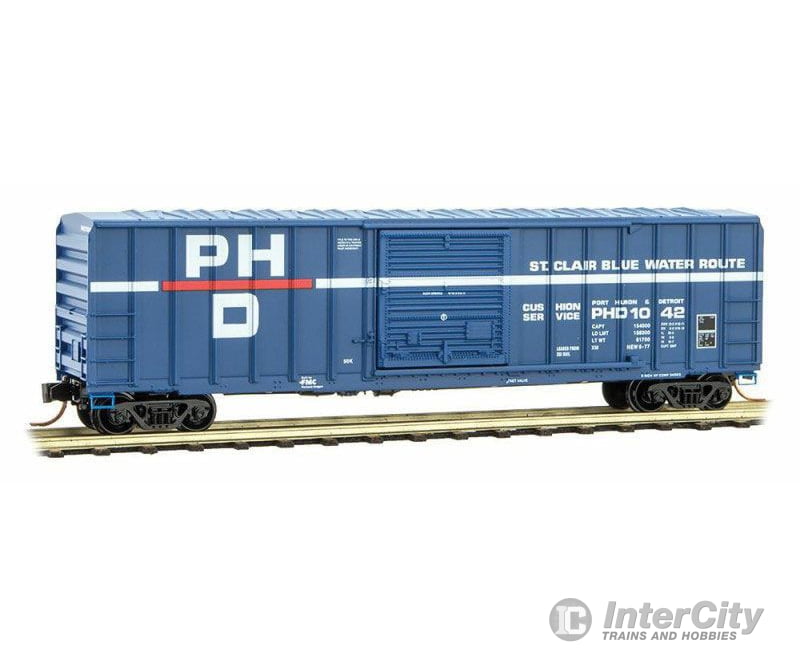 Micro Trains N 2500970 50 Rib-Side Single-Door Boxcar No Roofwalk - Ready To Run -- Port Huron &