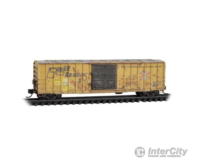Micro Trains N 2544445 50’ Rib-Side Single-Door Boxcar No Roofwalk - Seaboard System SBD #141573 (Weathered Ex-RBOX