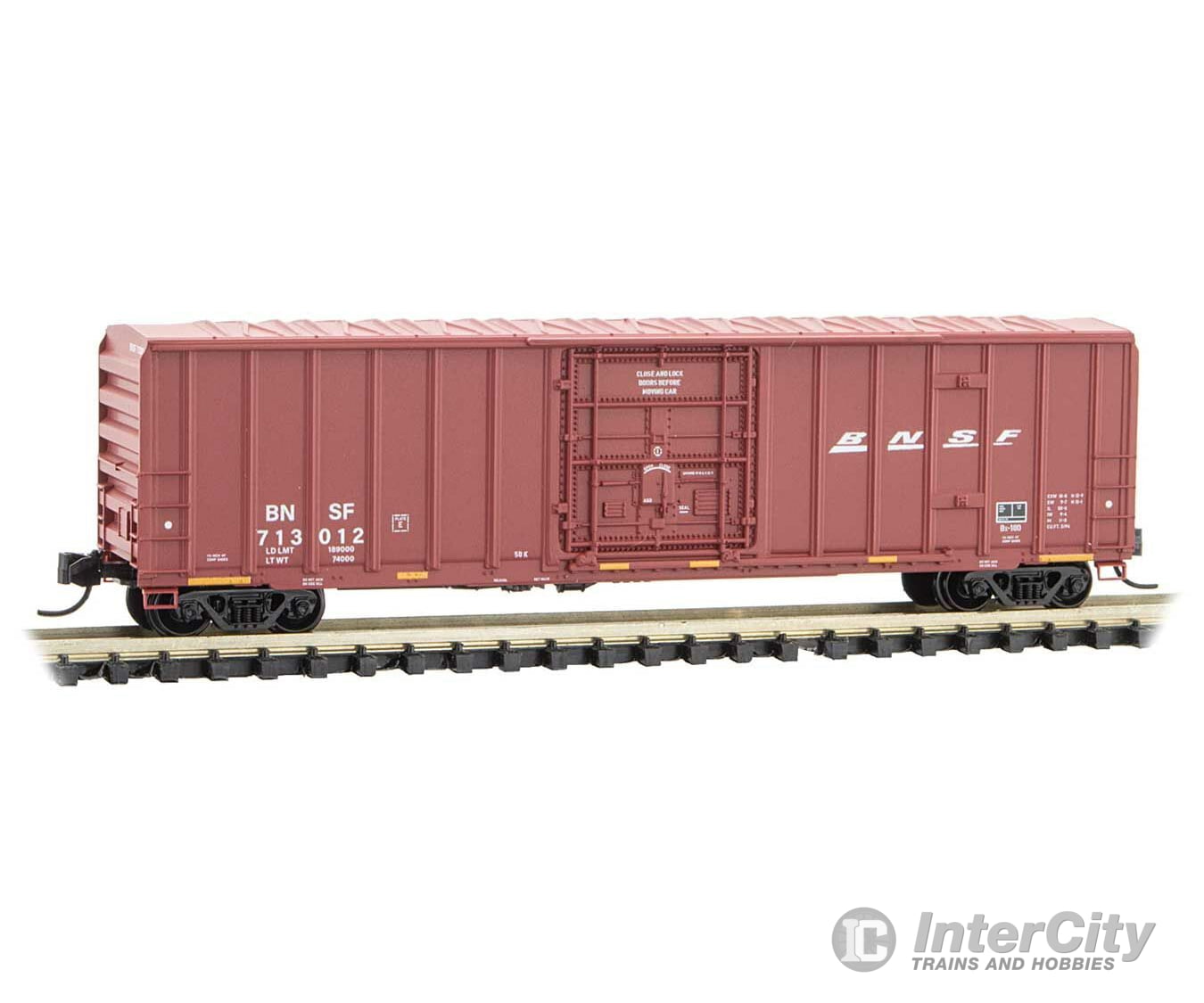 Micro Trains N 2700440 50 Rib-Side Plug-Door Boxcar No Roofwalk - Ready To Run -- Bnsf Railway