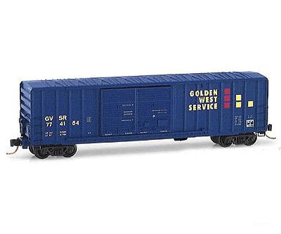 Micro Trains N 30190 50 Rib Side Boxcar W/Double Doors No Roofwalk -- Golden West Service #774154
