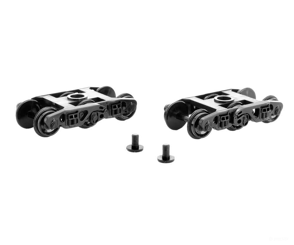 Micro Trains N 302240 Buckeye Roller Bearing 6-Wheel Trucks No Coupler 36 Wheels -- Pkg(2) Couplers