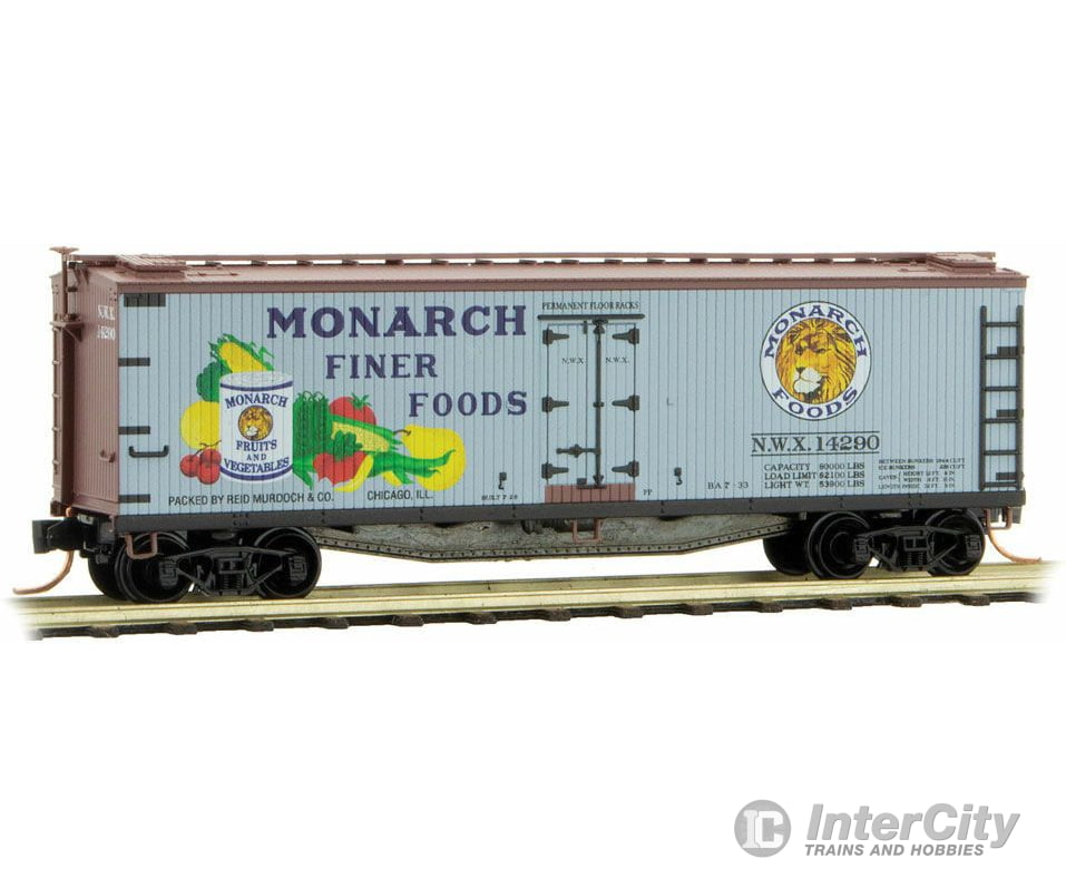 Micro Trains N 4900300 40 Double-Sheathed Wood Reefer With Vertical Brake Wheel - Ready To Run --