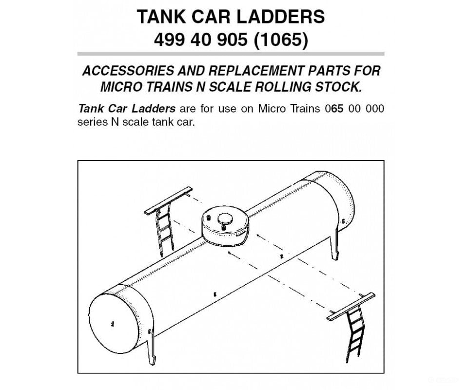 Micro Trains N 49940905 Tanker Ladders -- Pkg(12) Detailing Parts