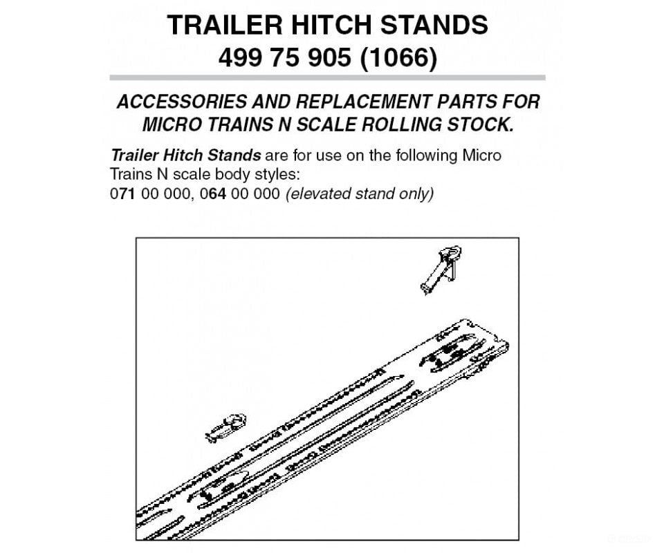 Micro Trains N 49975905 Tofc Flat Car Hitches -- (6 Each Raised & Retracted) Parts