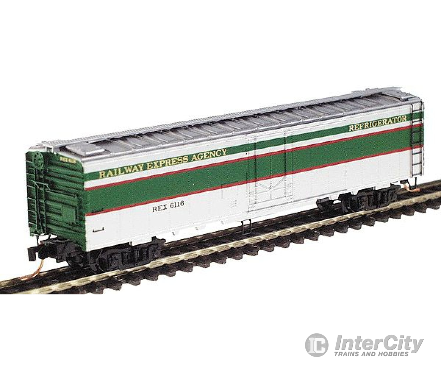 Micro Trains N 52080 52 2 Riveted Steel Express Reefer W/Plug Door -- Railway Agency #6116 (Dark