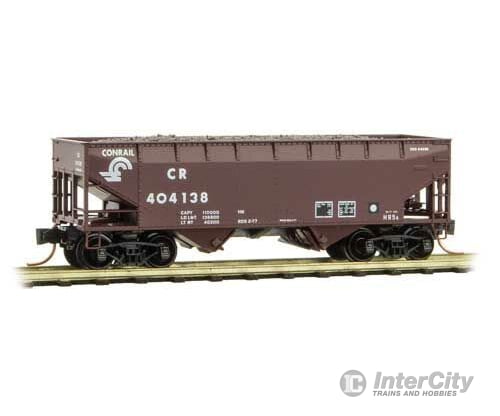 Micro Trains N 5500530 33 2-Bay Offset-Side Hopper - Ready To Run -- Conrail 404138 (Boxcar Red